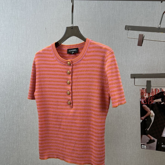 Chanel Little Girl's Classic Striped Short Sleeve - Picture 3 of 7